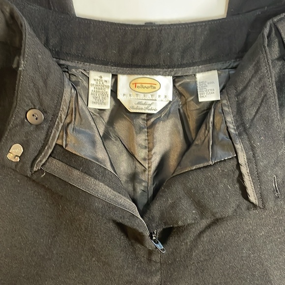 Talbots 100% Italian Wool Black Pants Made in USA Fully Lined‎ Trouser Size 4P - Picture 2 of 14